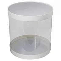 Коробка для торта Тубус с прозр. стенками, 22*22см