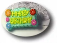 Пластиковая форма для шоколада "Happy Birthday"