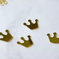 Набор зеркальных топперов "Короны",  золото