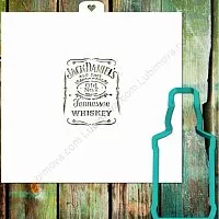 Пластик. Форма для печенек с траф. «Виски. Jack Daniels»