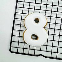 Пряник имбирный "8" белый, 8см