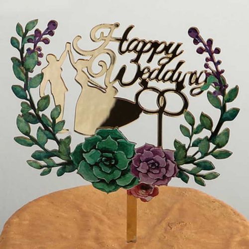 Топпер "happy wedding" акрил Топпер "happy wedding" акрил