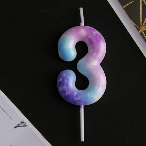 Свеча цифра "3" Disco Свеча цифра "3" Disco