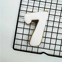 Пряник имбирный "7" белый, 8см