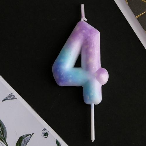 Свеча цифра "4" Disco Свеча цифра "4" Disco