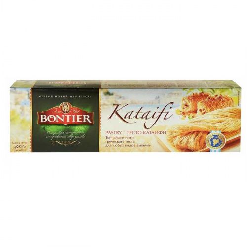 Тесто Bontier Катаифи для выпечки, замороженное, 450 г Тесто Bontier Катаифи для выпечки, замороженное, 450 г
