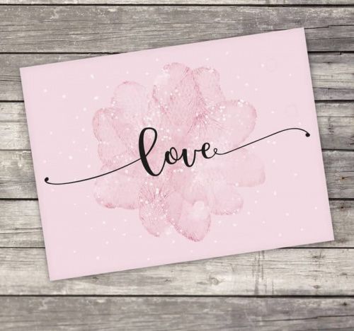 Открытка комплимент "Love", 8*6см Открытка комплимент "Love", 8*6см