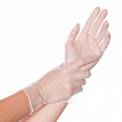 Перчатки виниловые неопудренные S, 1 пара