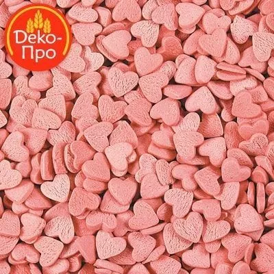 Посыпка сердца розовые мини, 50г. Посыпка сердца розовые мини, 50г.
