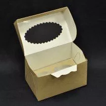 Коробка для 2 капкейков 10x16x10см Коробка для 2 капкейков 10x16x10см